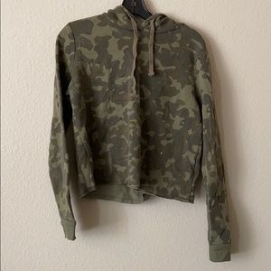 Camo sweatshirt with a hood